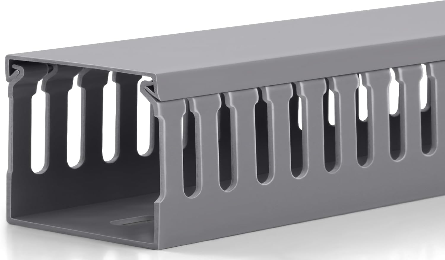 ZhiYo H2 x W2.4in Professional Server Rack Cable Management Raceway, 95in(4X L23.6in) Cable Raceway Kit, Electrically Safe PVC, Open Slot Wire Cord Hider for Under Desk/Computer/Network Cords