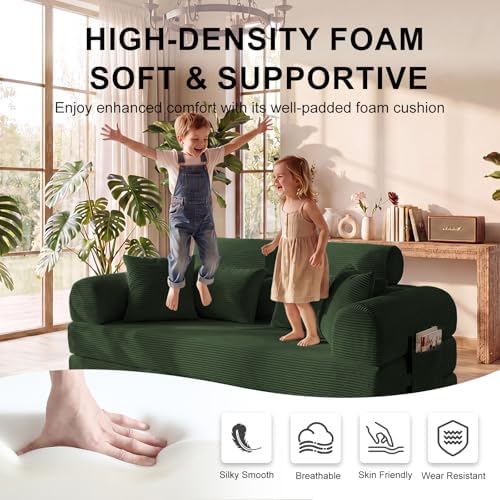 79" Convertible Futon Sofa Bed,High Back Couch for Living Room | 5-in-1 ...