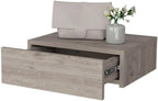 Vienna 1-Drawer Manufactured Wood Floating Nightstand, Light Gray
