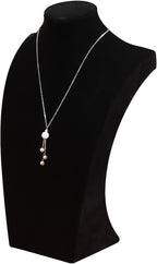 Coward Big Necklace Bust Stand for Selling Show, Black Velvet Necklace Jewelry Display Holder for Home Use or Store Shop Show (13" Hight)