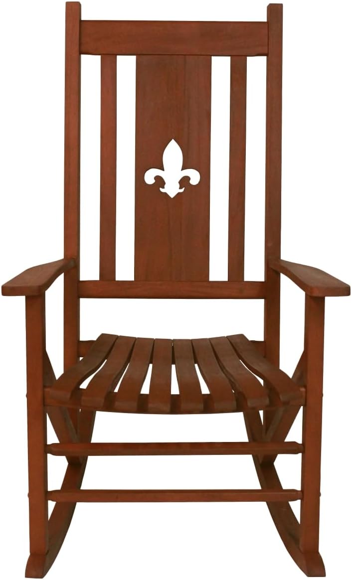 Heartland Natural Fleur De Lis Classic Porch Rocker