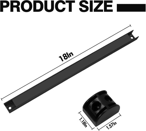 18" Magnetic Tool Holder, 10 Packs Magnetic Storage Strips Magnet Bar PVC Coated for Garage Tool Organizer Mounted Hanging Strip,Heavy Duty of Holder Easy to Install