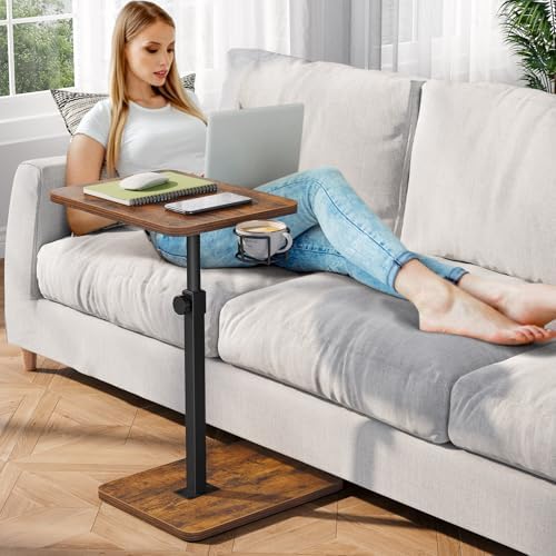 Giikin TV Tray Table, 360° Swivel Height Adjustable TV Trays for Eating on Co...