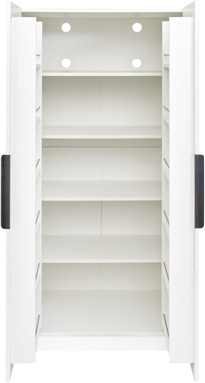 CIATRE 62.99" Kitchen Pantry Cabinet - Walnut Freestanding Storage Cabin...