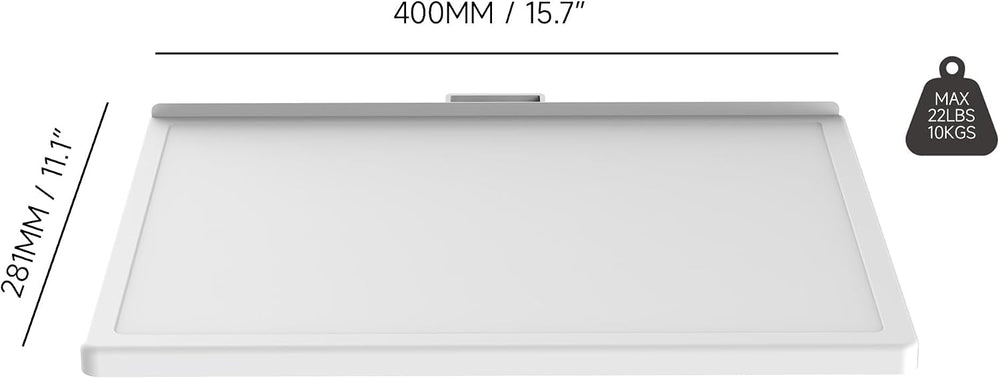 FITUEYES Storage Shelf Designed for Zen/Cantor Series Floor TV Stand, White