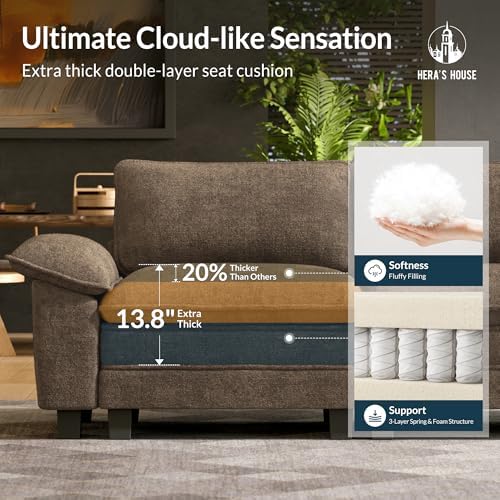 HERA'S HOUSE 3 Pieces Modular Cloud Couch and Chair Set Setional Sofa | M...