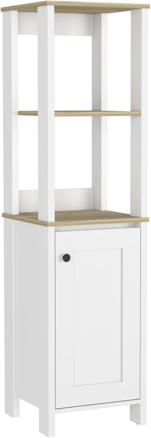 Corner Storage Cabinet with 4-Shelf, Wine Sideboard Pantry Cabinet for Living...