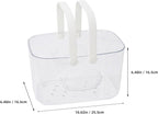Ergonomic Handle Plastic Storage Basket Bathroom Organizer with Drainage Design Large Capacity Portable Caddy for Household Toiletries and Cleaning Supplies