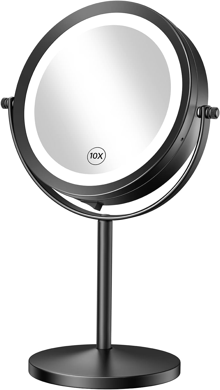 Gospire 7" Lighted Makeup Mirror with Magnification 10X/1X Double Sided