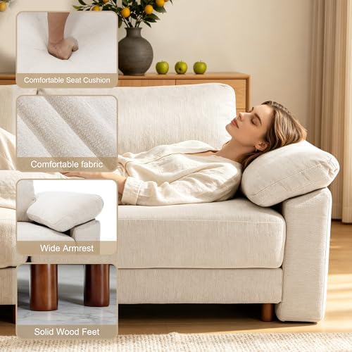 Oversized L Shaped Sectional Couch for Living Room, Extra Large Deep Seat Mod...