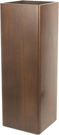 OUNONA Solid Wood Umbrella Stand Elegant Entryway Organizer for Indoor and Outdoor Use Heavy Duty Umbrella Holder for Lobbies Dark Walnut