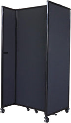 Versare Room Divider 360 Portable Wall Partition | Folding Panels | Large Freestanding Divider | Locking Wheels | Temporary Room Separator