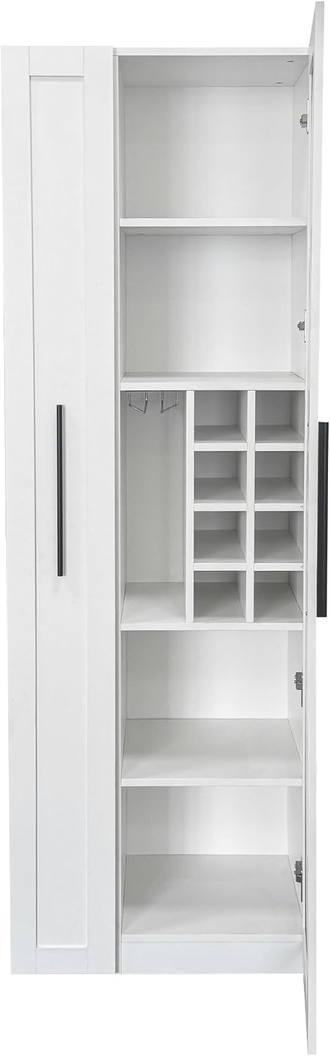 LUMISOL Kitchen Pantry Cabinet with Pull-Out Multi-ttier Storage Shelf, Kitch...
