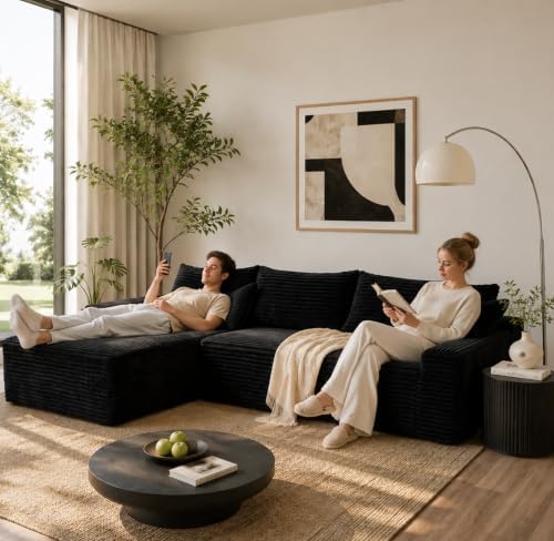 96" Cloud Sectional Couches with Chaise for Living Room
