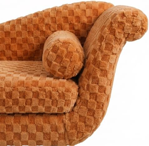 ERYE Upholstered Left Facing Chaise Lounge Chair W/Scroll Arms and Wood Legs,...