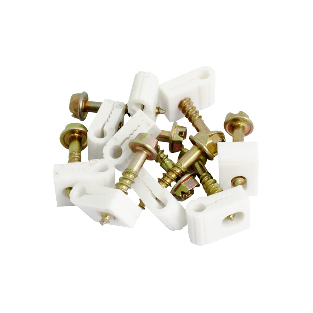 STEREN Coaxial Cable Clips - Cable Holder - Wire Clips - Siding Clips for Hanging - Cord Holder for Desk - Cable Clamps (White, 100 Count - Mini Screw)