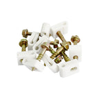 STEREN Coaxial Cable Clips - Cable Holder - Wire Clips - Siding Clips for Hanging - Cord Holder for Desk - Cable Clamps (White, 100 Count - Mini Screw)