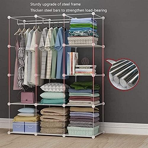Portable Wardrobe Closet Rack for Bedroom - Easy Storage Solution for Clothes...