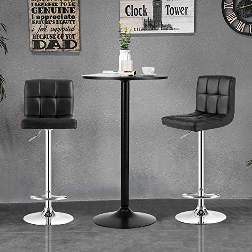 COSTWAY 3-Piece Bar Table Set, Counter Height Table Set with 2 Bar Stools