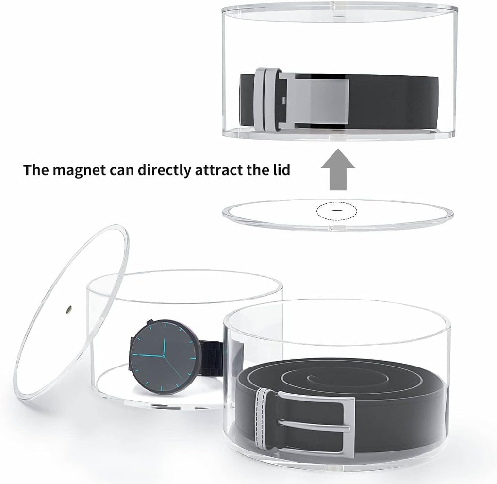 NIUBEE Belt Organizer, Acrylic 3 Layers Belt Case Storage Holder and Display for Accessories Like Jewelry,Watch,Bracelets