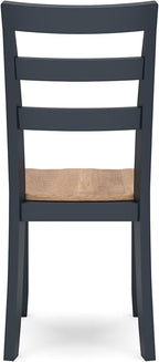 Signature Design by Ashley Gesthaven Solid Wood Frame Dining Chair, Set of 2, Blue/Natural