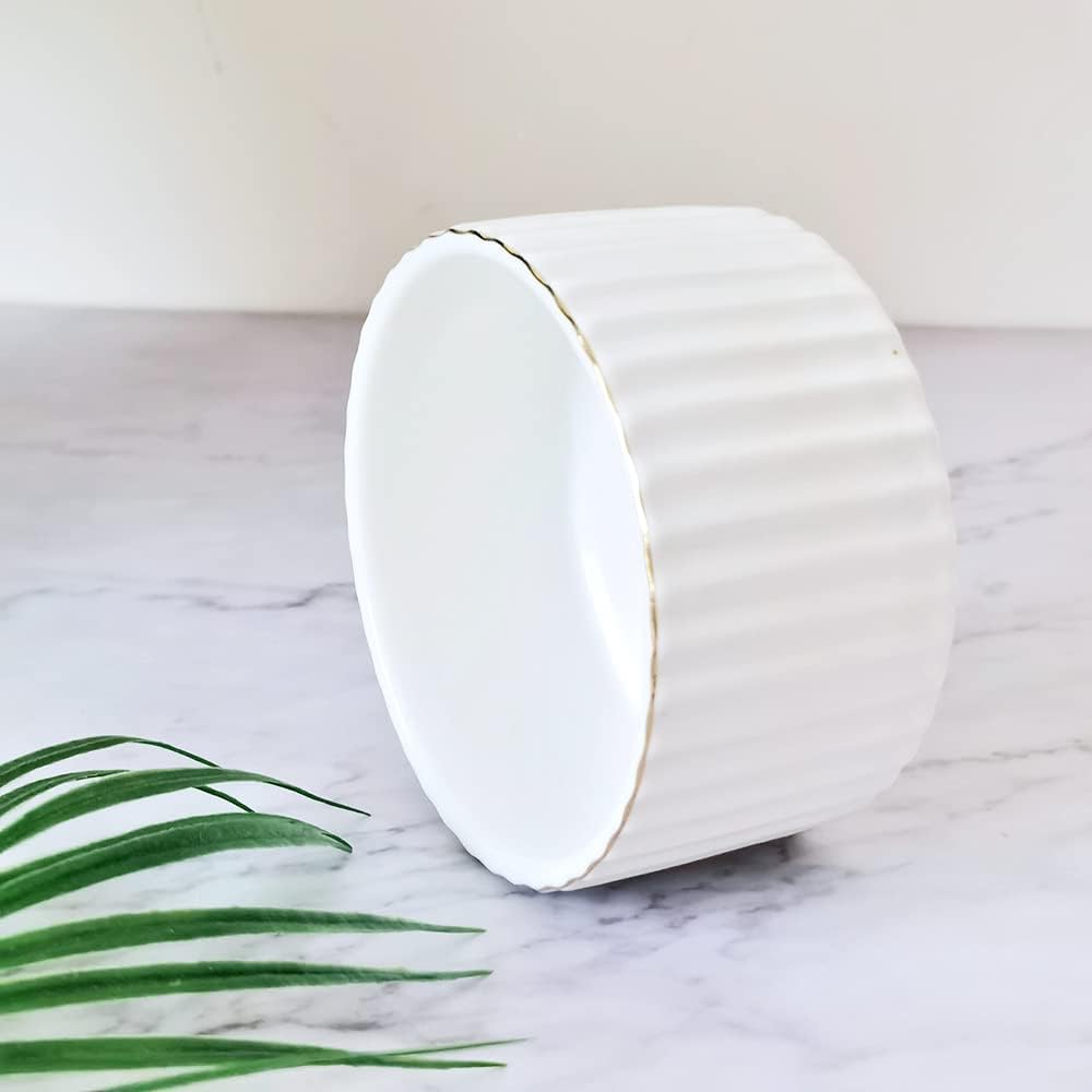 Paper Clip Holder for Desk Ceramic Paperclip Holders, Office Desktop Paperclips Binders Dispenser Organizer, White