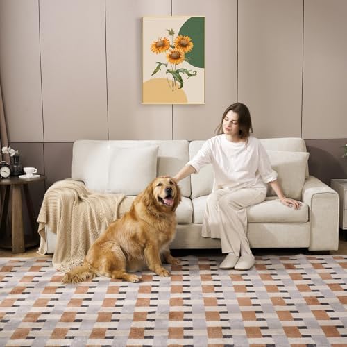 DOPEDIO 71.25" Chenille Loveseat Sofa, Beige, Modern Couch for Living Ro...