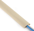 ZhiYo 3.6ft Cord Covers for Wires on Floor, Cord Hider Floor Hide Extension Cords, Soft PVC Cable Cover Cable Protector, Wire Cavity W0.62in H0.31in, Beige