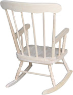 Rosebery Kids Traditional Solid Hardwood Rocking Chair, Natural Finish, 29.5" H x 20.47" W x 21.85" D, Durable Wooden Construction, Ready to Assemble, Perfect for Children's Room Seating
