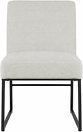 HomePop Channeled Metal Dining Chair - Sustainable Gray Woven (Single Pack)