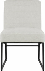 HomePop Channeled Metal Dining Chair - Sustainable Gray Woven (Single Pack)