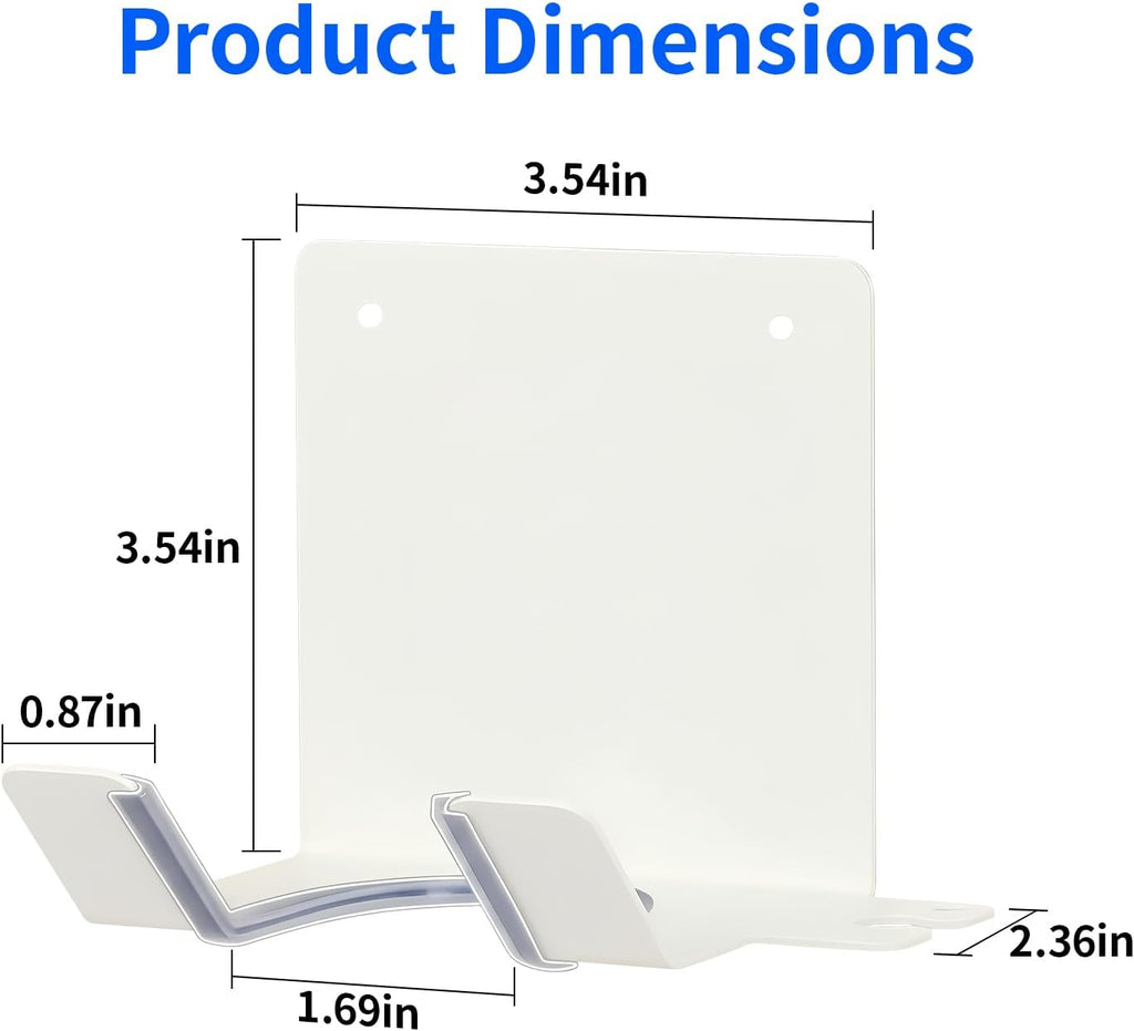 Hair Dryer Holder, Blow Dryer Holder Wall Mounted Hair Tool Organizer Self Adhesive Hair Dryer Holder Wall Mount, Compatible for Hair Dryer Holder for Bathroom White PTALSEAW