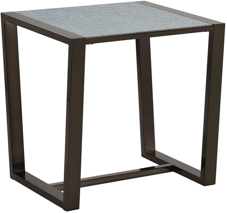 Pemberly Row Contemporary 3-Piece Coffee & End Table Set, Black Nickel Fi...