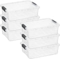 Superio Storage Bins with Lids, Clear Plastic Containers for Organizing, Stackable Totes, BPA Free, Odor Free, Organizer Boxes for Home, and Dorm (6 Pack, 22.75 Qt)