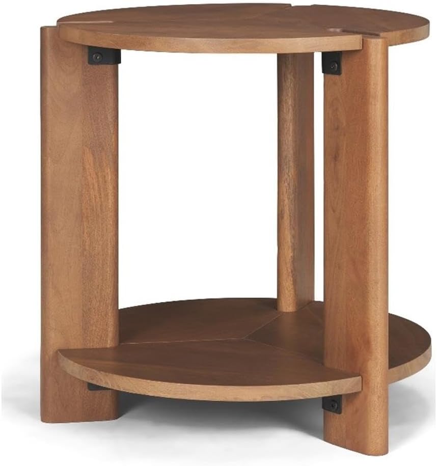 Mercana Hisako Mid Brown Open Round Accent Table