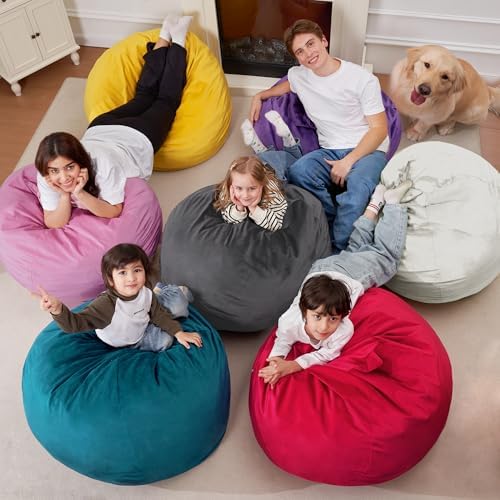 Homguava 2FT Bean Bag Chair,2' Bean Bags with Handle,Small Beanbag Chair ...