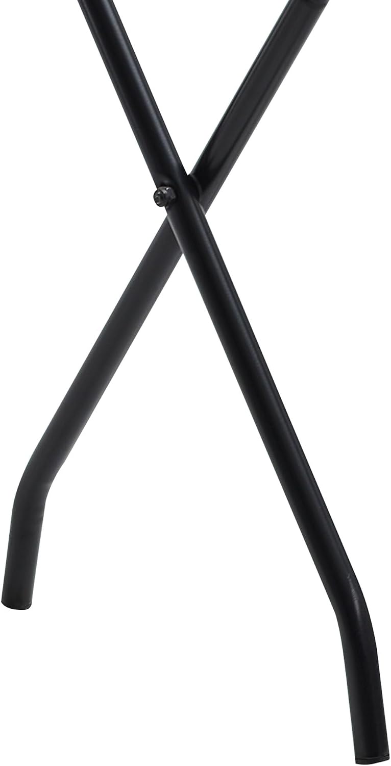 Kings Brand Furniture - Metal Foldable Luggage Rack, Suitcase Stand with Back, Black