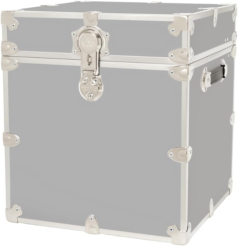 Rhino Classic Cube Trunk, College Dorm Footlocker & Home Storage End Tabl...