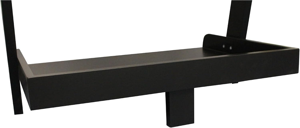 Modern 5 Tier Leaning Wall Ladder Bookshelf, Black, 70 Inches | Storage Rack, Organizer