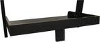 Modern 5 Tier Leaning Wall Ladder Bookshelf, Black, 70 Inches | Storage Rack, Organizer