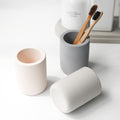 Selegna Drying Stone Toothbrush Holder, Diatomite Toothbrush Holders for Bathroom, Quick Drying Electric Toothbrush & Toothpaste Holder Cup, Diatomaceous Earth Bathroom Sink Organizer (Dark Grey)