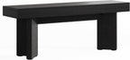 Tribesigns 47" Wooden Entryway Bench | Farmhouse Indoor End of Bed Bench, Long Table Benches Seat for Bedroom, Hallway, Foyer, End of Bed (Black)
