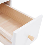 Small Nightstand, Narrow Night Table, Solid Wood Night Stand, Narrow Side Table for Living Room, Small Spaces, Couch，9.8-inch Slit Storage (White)