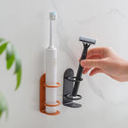 Mighty Eco-Friendly Wall Toothbrush Holder for Bathroom - No Drilling, 2Pack (Black)