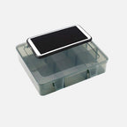2 Pack Plastic Storage Organizer Box, Storage Container, Jewelry Organizer, Parts Storage Box with Dividers for Crafts, Beads, Buttons, Ornaments, Metal Parts(9 Grids 2 Pack)