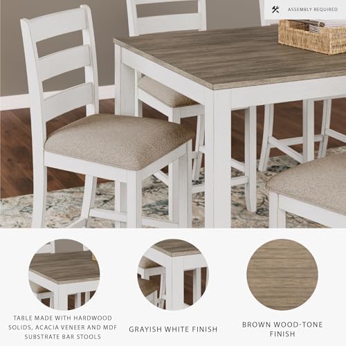 Signature Design by Ashley Skempton Counter Height Dining Table Set for 6