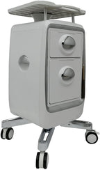 2 Drawers Mobile Trolley Cart for Ultrasound Imaging Scanner Beauty Storage Trolley Mobile Beauty Device Utility Cart ABS Material with Four Wheels for Hospital Home Office