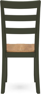Signature Design by Ashley Gesthaven Modern Indoor Armless Dining Chair, Set of 2, Green & Light Brown