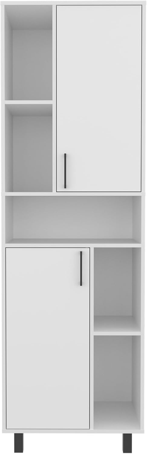 23.6" D* 16.2" W*74.8" H Kitchen Pantry with 4 Shelves, 2 Sing...
