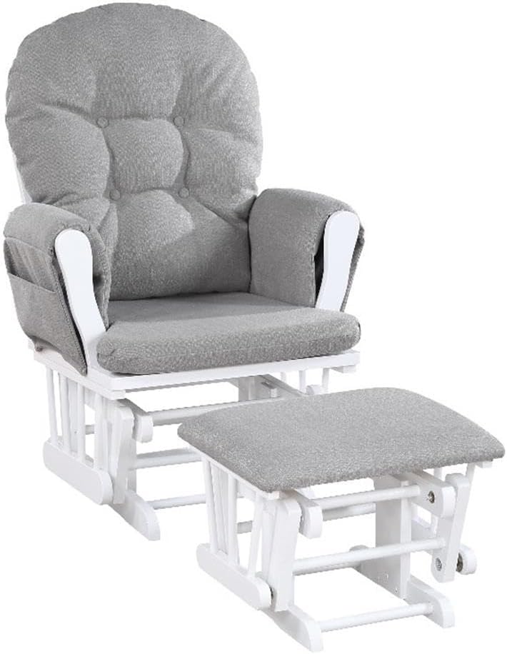 Suite Bebe Mason Glider & Ottoman, White/Oyster
